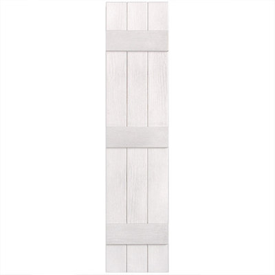 Three Batten, Three Board Closed Vinyl Shutters Pair