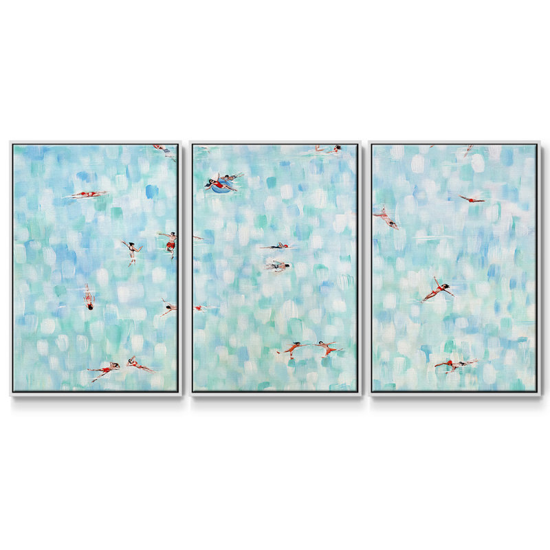 Endless Horizons, reproduction sur toile 3 pièces, H 40 po x l 78 po x P 2 po, Blanc