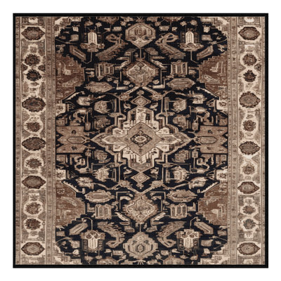 Tapis brun lavable à la machine