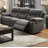 Contemporary Motion 1Pc Couch Metal Reclining Plush Cushion Living Room Furniture Slate Breathable Leatherette Recliners