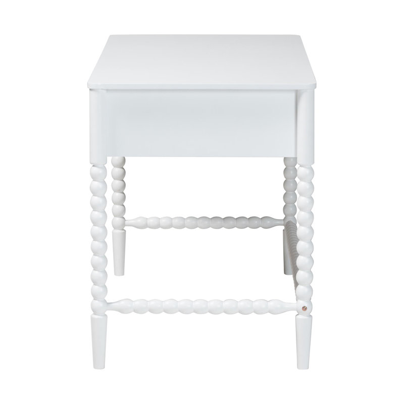 Bureau d'écriture à 3 tiroirs Baxton Studio Lucera, Blanc
