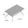owder-coated Metal Frame Black Rectangular Outdoor Patio Dining Table with Umbrella Hole