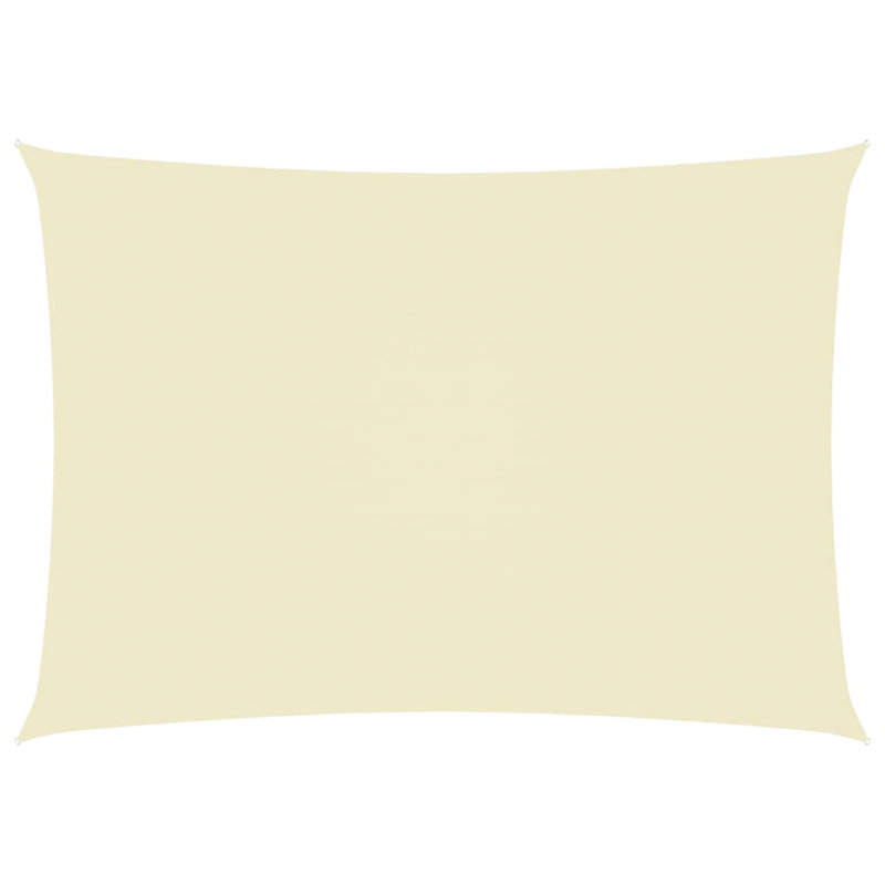 Arsheq 8m x 5m Rectangular Shade Sail, Cream, 3m x 4.5m