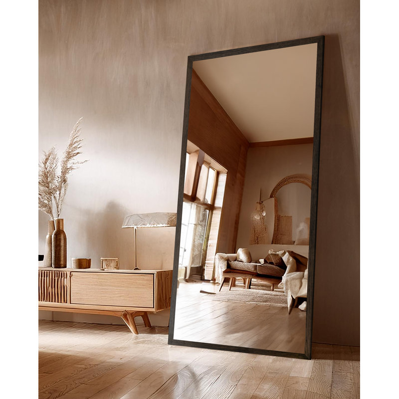  Miroir de plancher Ozark, Ébène, 75 po x 30 po