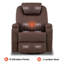 Fauteuil de massage chauffant en similicuir-23965202