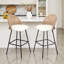 Upholstered Rattan Back Counter & Bar Stool-1670493715