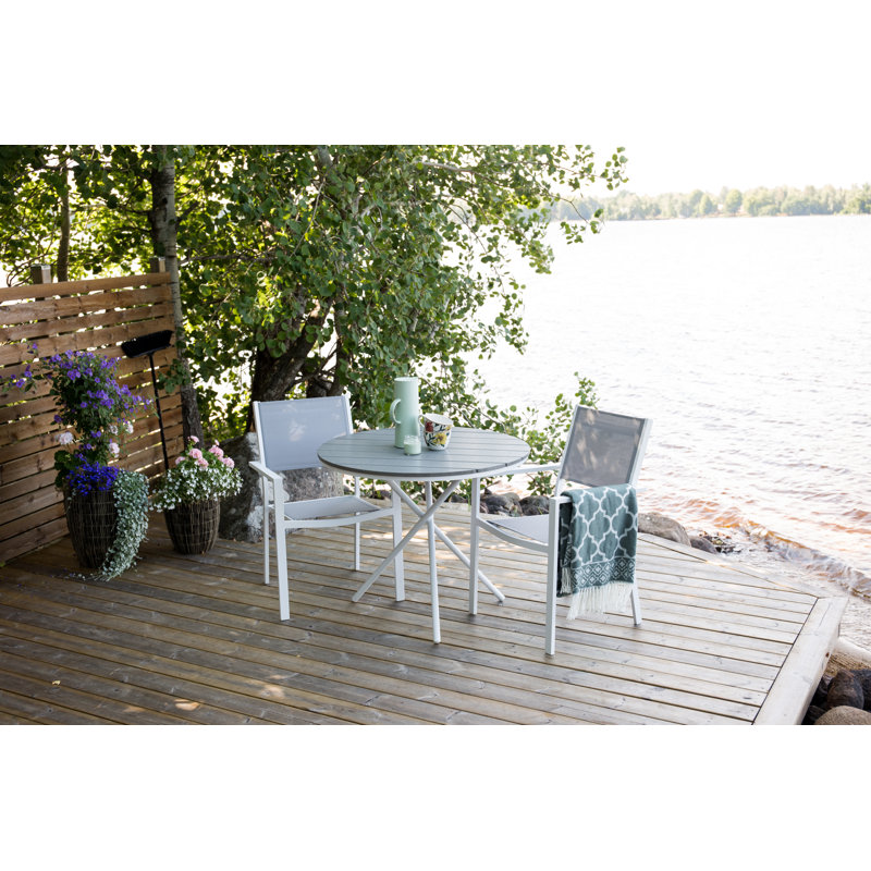 Akia Round Metal Outdoor Coffee Table , 90cm cm W 90cm cm D