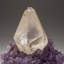 Calcite avec pyrite sur améthyste