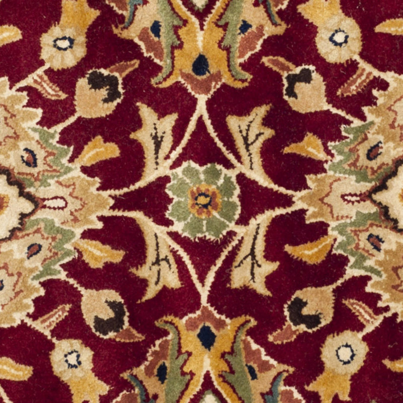 Evie Hand-Tufted Wool Rust/Black Area Rug, Round 6'