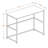 Aveneil White Laminated Computer Desk with Metal Leg, 29.75" H X 39.7" W X 18.82" D