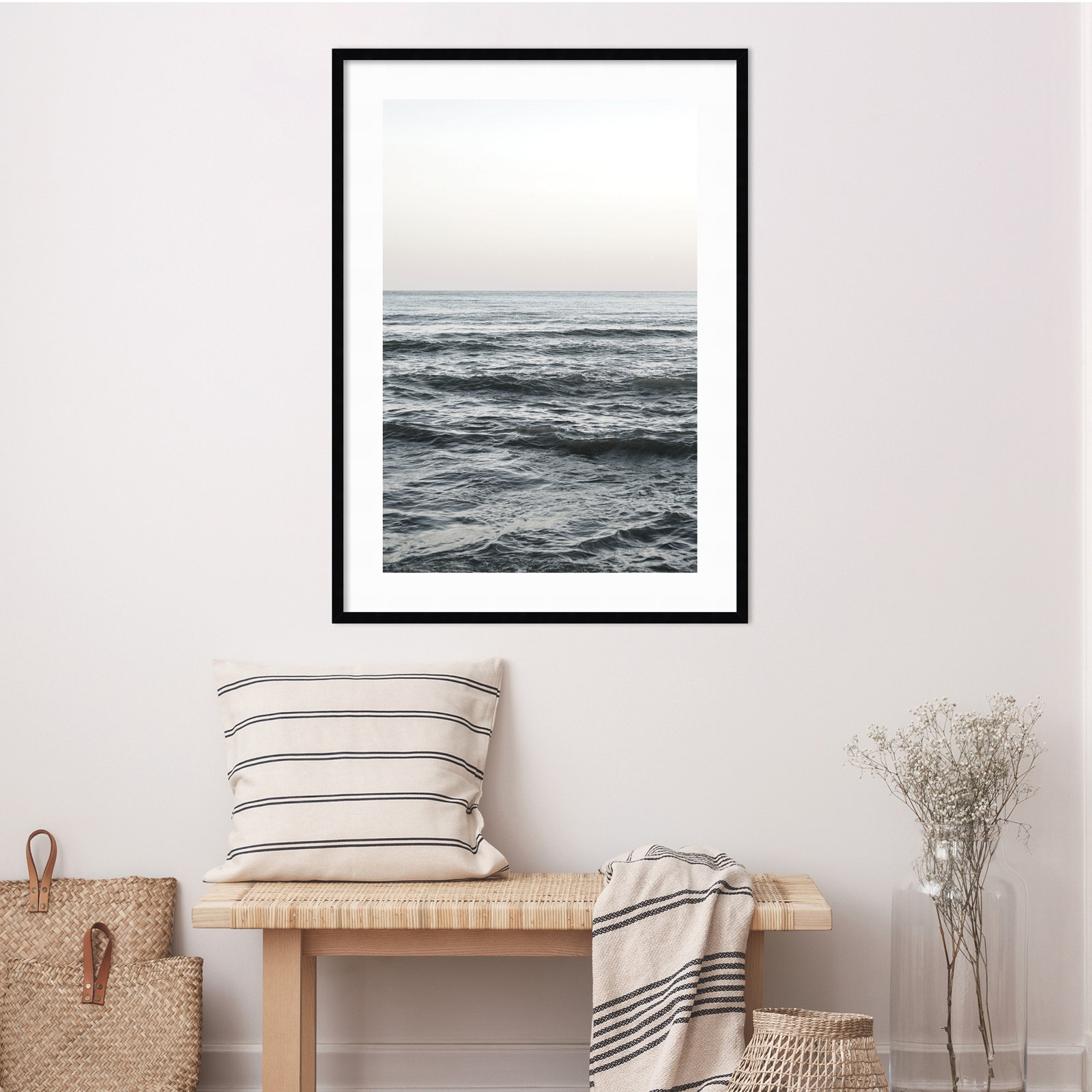 Calm Ocean Vibes Photo Print, Black, 41" H x 30" W