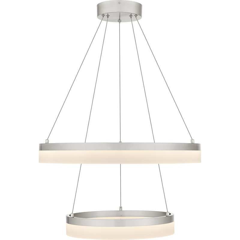 Vashtie Integrated LED Pendant Light, Brushed Nickel