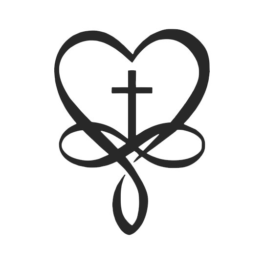 Heart Cross Wall Décor, 18" H x 13.5" W x 0.06" D
