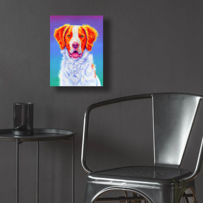 Brittany Spaniel' by Rebecca Wang Art Acrylic Glass Wall Art