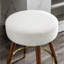 Tabouret de comptoir pivotant à 360 ° Boucle - Design Mid-Century, blanc, bois brun, revêtement de salle à manger