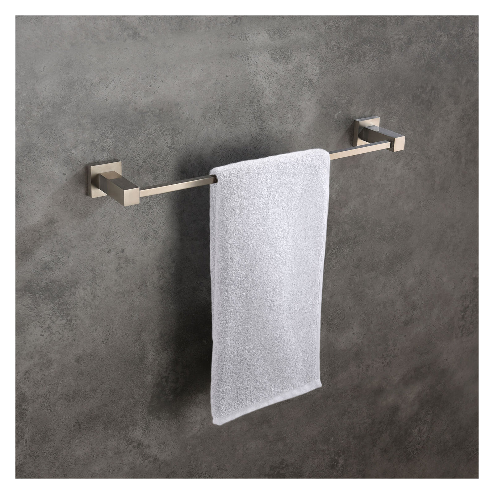 Cube 19.44'' Towel Bar, Brushed Nickel