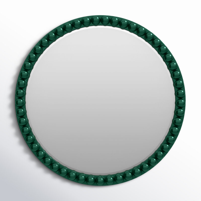 Darlene Round Mirror, Hunter Green