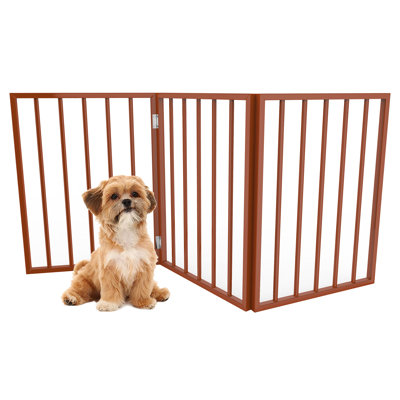 PETMAKER Ollis 3-Panel Foldable Pet Gate - Indoor Foldable Dog Fence for Stairs, Hallways, or Doorways - Retractable Wood Freestanding Dog Gates -  Archie & Oscar™, 4EB43827434D4795959E7F231EA1610C