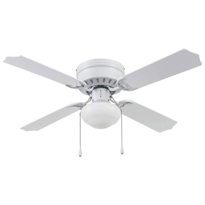  Cherry Hill Ceiling Fan with Quiet, Reversible Motor, 42", White