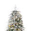 Décoration de Noël floquée: arbre de 6 pi, 9 pi et 4 sections d'assemblage enneigées: et avec 370 lumières pour les soirées d'hiver