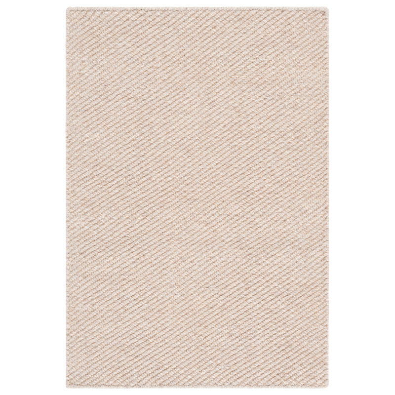 Vermont 810 Hand Woven 80% Wool; 20% Cotton Solid Color Rug, Rectangle 4' x 6'