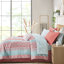 Grand lit corail avec draps - imprimé médaillon, rembourrage, médaillon édredon confortable, microfibre, inclus-125962661-125962659