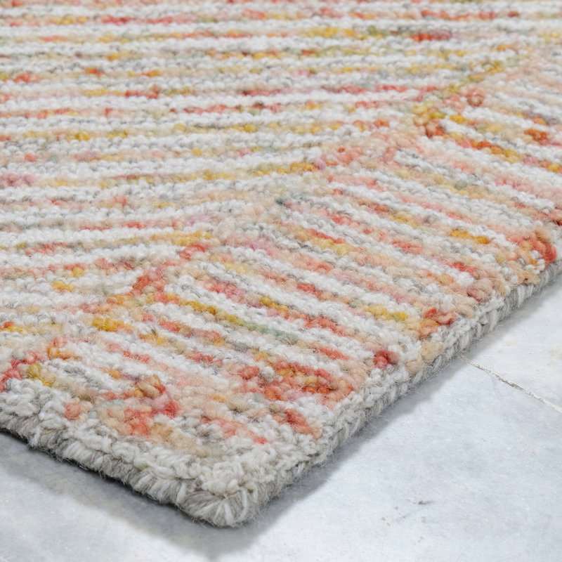 Bramble Hand-Tufted Geometric Multicolor Wool Rug, 3' x 5'