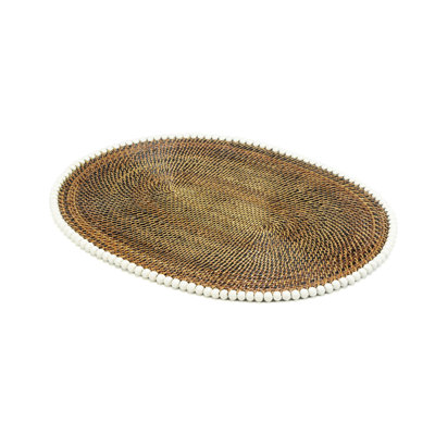 Natural Vine Oval Beaded Placemats