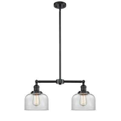 Grand pavillon cloche de 8 po à 2 lumières de 21 po