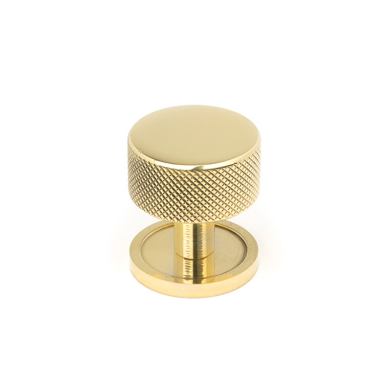 Round Knob, Polished Brass, 3 cm