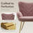 Plush Velvet Upholstered Armchair with Metal Legs-1684486176