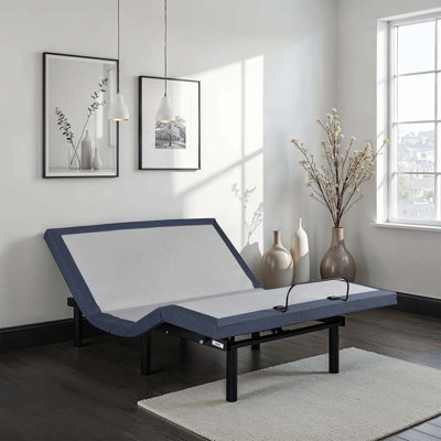 Queen Adjustable Bed Base With Three Vibration Modes And Head And Foot Position Adjustments
