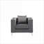 Chaise d'appoint en velours gris ardoise Lorreto de 40 pouces, siège simple rembourré pour adultes pour le salon-765448285