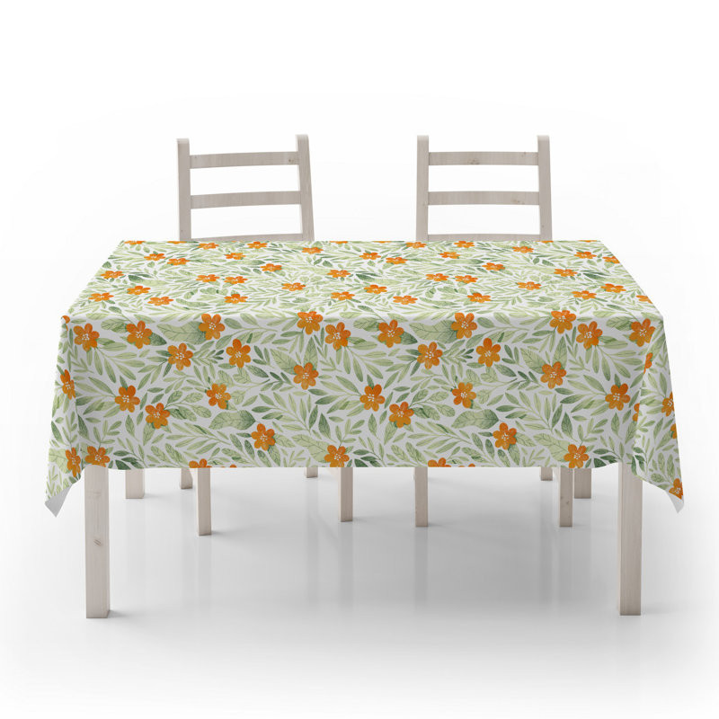 Premium Tablecloth (55 x 87 inches), 50% Cotton / 50% Polyester, Machine Washable & Ironable | Durable, Tumble Dryer Safe, Elegant Design for Dining Room & Special Occasions, Versatile & Easy Care