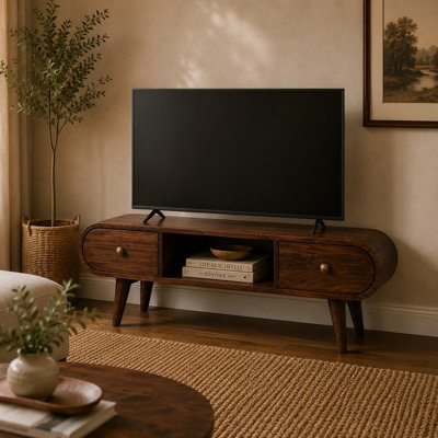 Solid Wood 38cm H Media Shelves