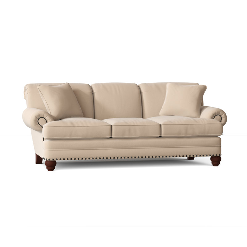 Spratt Sofa, Index 41 Taupe Performance Twill, Dark Brass, Manhattan