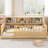 Wooden Floor Bed with A Fence-Style Guardrail,Featuring a Side Storage Decorative Function-1482862083-1482862082