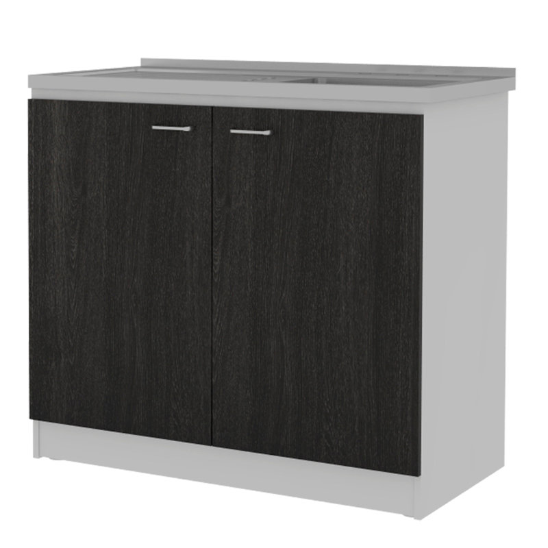 Luther 2 Piece Kitchen Set, Wall Cabinet + Utility Sink Cabinet