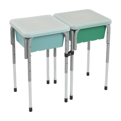  ECR4Kids 2-Station Sand and Water Adjustable Height Table, Sensory Bins
