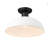 Yep by Golden Lighting Levitt 1-light Outdoor Ceiling in Natural Black and Natural White shade-92389152
