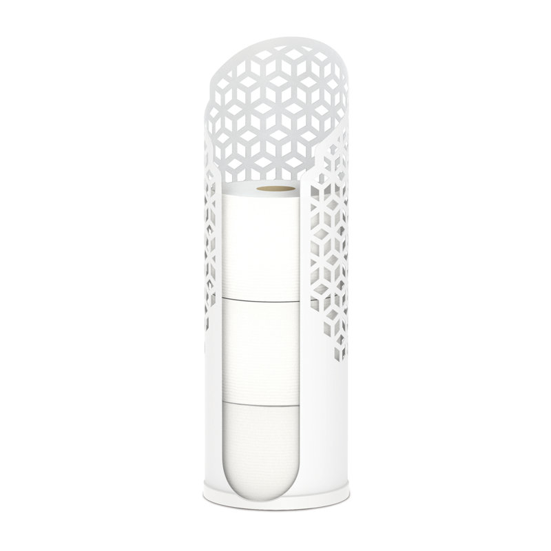 Réserve de papier hygiénique ROLLO Hexacube, Blanc mat