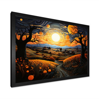 «Countryside the Pumpkin Field II», reproduction sur toile