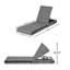 Chaise longue réglable en rotin PE Shmuel