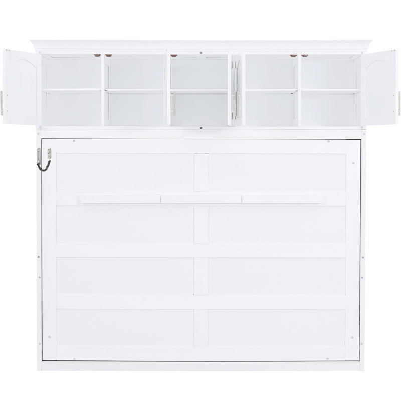 Lit mural grand lit blanc, solution d'espace pour la chambre d'amis, absorption des lattes flexibles en blanc, mobilier de salle de sport, facile à utiliser et à utiliser
