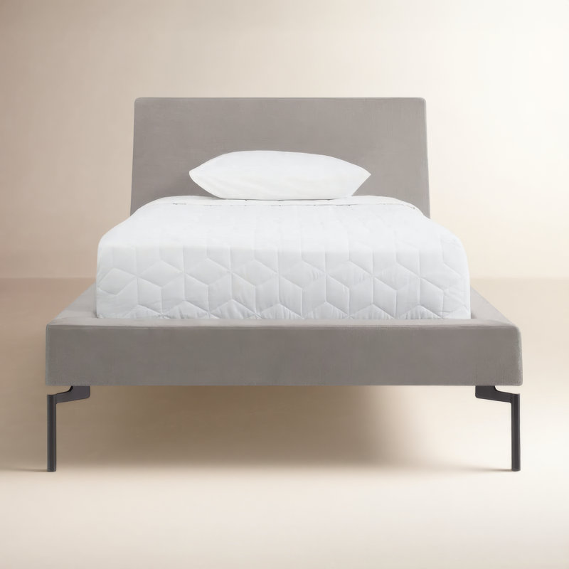 New Standard Upholstered Bed, Twin, Condit Charcoal/Black