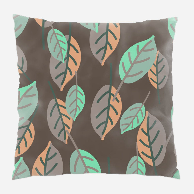 Reversible Throw Pillow, Brown, Indoor