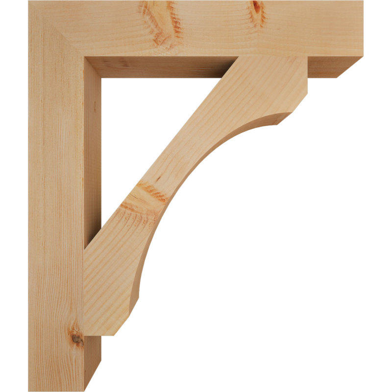 Support de bloc lisse H 3 po x l 3 1/2 po x P 24 po x H 28 po, H 28 po x l 3,5 po x P 24 po, Lisse, Douglas