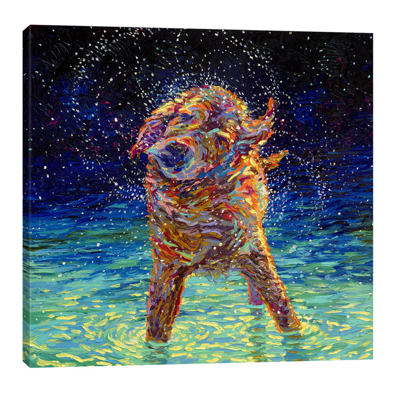 Moonlight Swim by Iris Scott - Wrapped Canvas Print, 91.44cm H x 91.44cm W