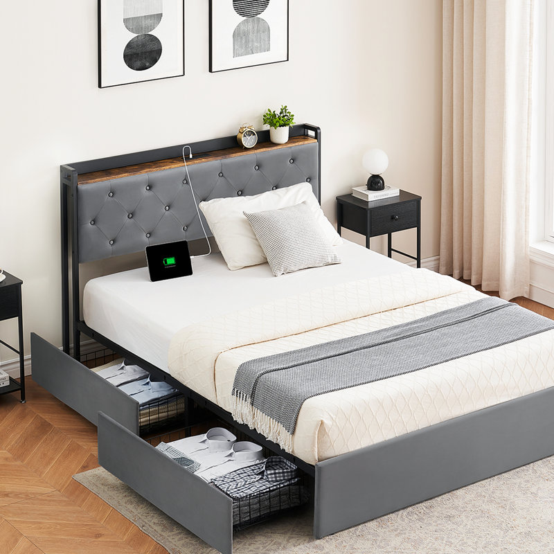 Mondrell Upholstered Platform Bed, Full XL