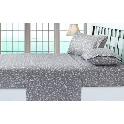 Ensemble de draps en microfibre Floral